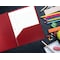 Better Office Products 2 Pocket Heavyweight Plastic Folder Portfolio, Letter Size, Burgundy Red, 24PK 86515 - alternate 3